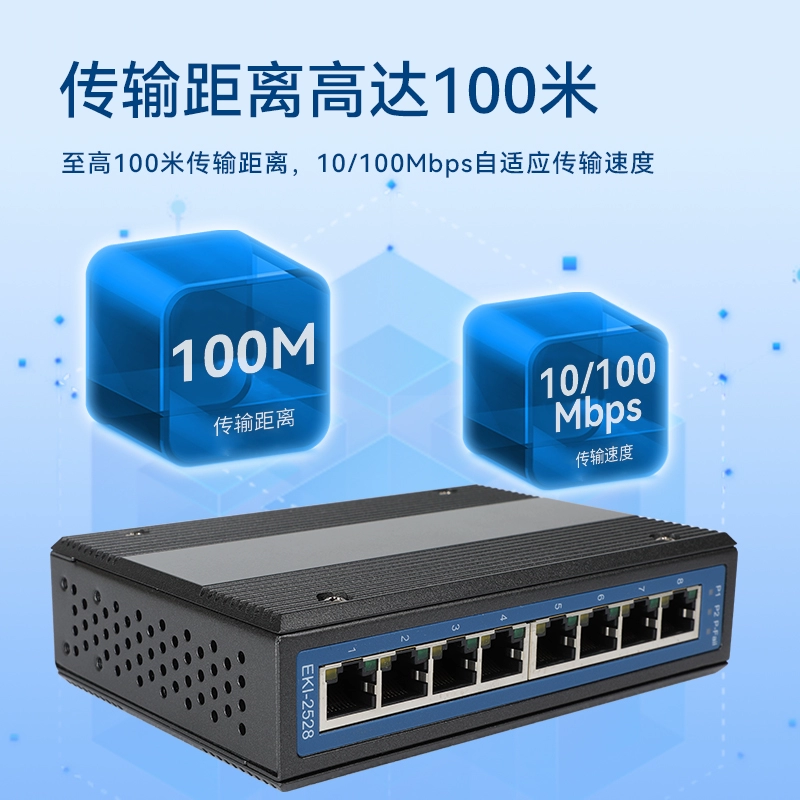 工业交换机5/8/16/24口百兆/千兆EKI-2525/2528/2725/2728